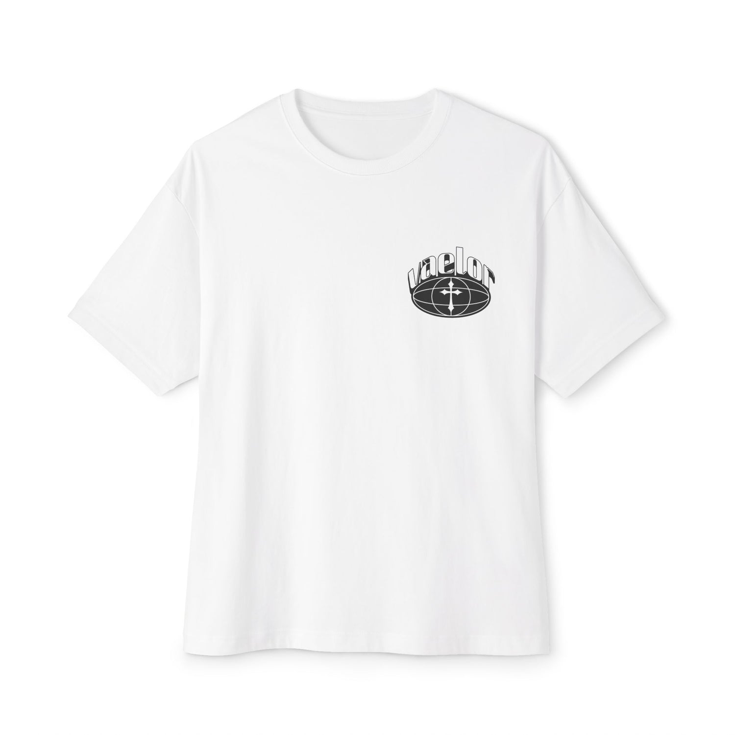 Vaelor Cross logo T-Shirt — Oversized Boxy Graphic T-Shirt